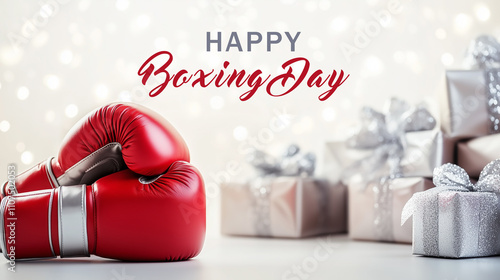 Boxing Gloves and Wrapped Gifts for Boxing Day