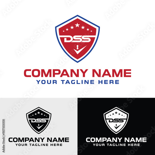 Free Download Initial DSS letter modern security guard service logo design template - GFXLoad