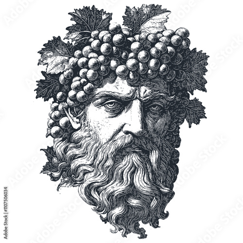 Bacchus, vector illustration	
