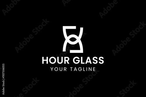 Hourglass logo vector illustration design, simple creative hourglass logo symbol icon template design
