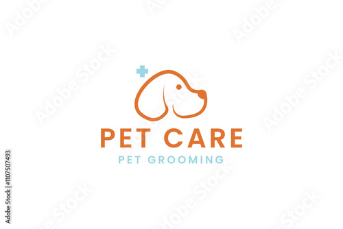 Pet care logo design. Animal care Logo design template