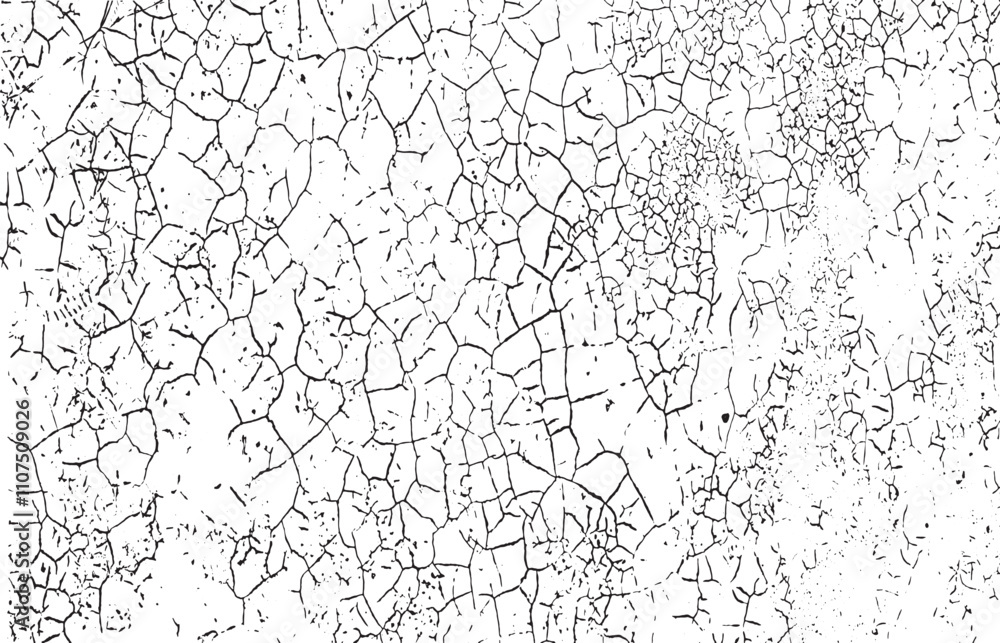 Fototapeta premium black vintage grunge texture, a black and white drawing of a cracked land, grunge texture of old paint wall, vintage cracked background, a cracked wall with a broken window and a broken glass, 