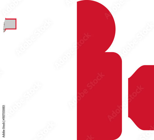 Malta Flag on Documenrty icon