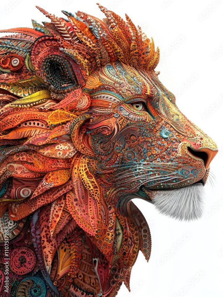 Fototapeta premium Lion statue close-up