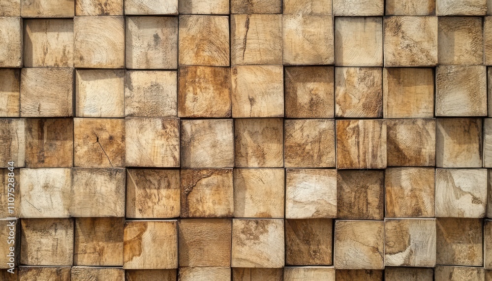 Natural Wooden Texture with Interlocking Square Pieces Displaying Unique Grain Patterns and Earthy Tones for Design and Architecture Projects Natural Wooden Texture with Interlocking Square Pieces Displaying Unique Grain Patterns and Earthy Tones for Design and Architecture Projects