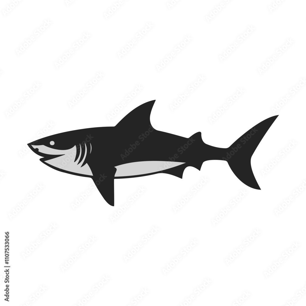 Obraz premium Shark fish vector illustration