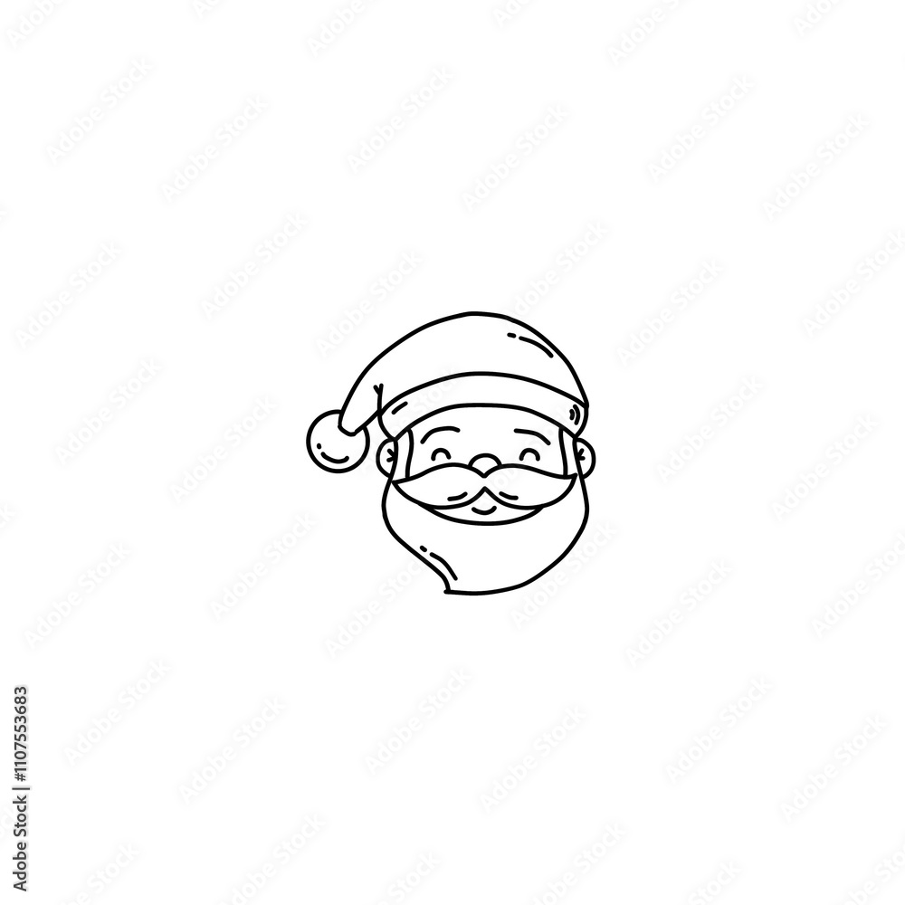 Obraz premium Cute Santa Claus illustrations decorate greeting cards, parties and products to meet the joyful season of Christmas