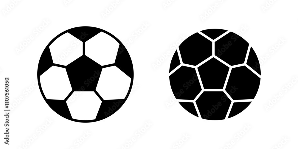 Obraz premium Soccer Ball Icon set. Symbol isolated white background. vector illustration. color editable.