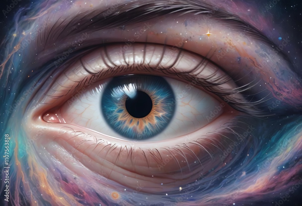 A Cosmic Portrait of the Universe in an Eye A Cosmic Portrait of the Universe in an Eye
