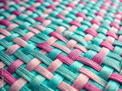 Beautiful Tilt-Shift Photography of a Pink and Tosca Woven Background for Stylish Home Decor and Fashion Inspirations photo