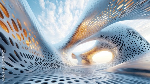 Nanotechnology-based building materials offering enhanced strength and flexibility for futuristic architecture photo