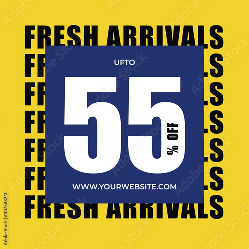 Yellow and blue fresh arrivals sale offer post