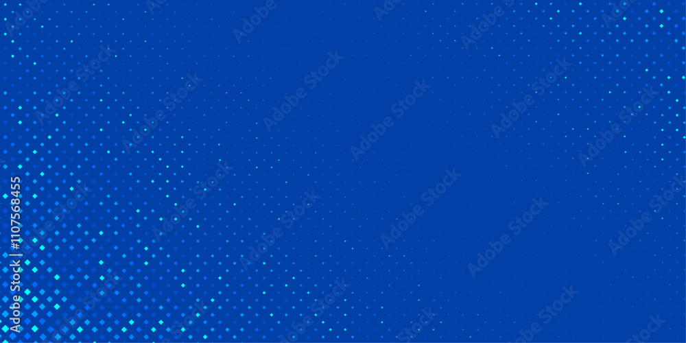 Fototapeta premium Pixel technological background. Abstract blue gradient background. Neon dots. Vector illustration.