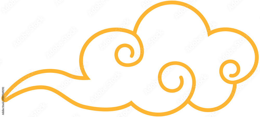Obraz premium Chinese cloud element decoration
