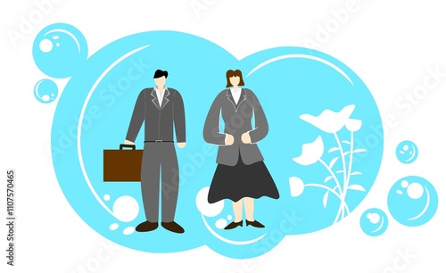 two people in the sky