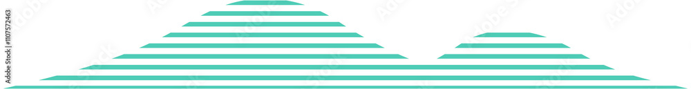 Fototapeta premium Mountains line illustration shape design