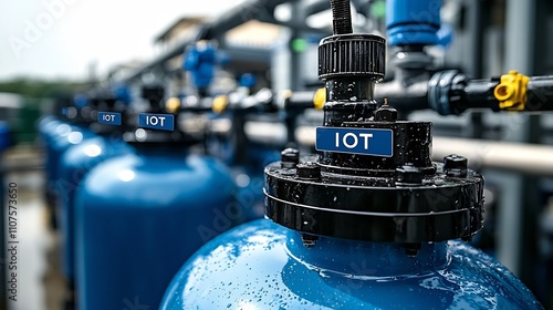 IoT Water Management System with Sleek Control Panel Monitoring Water and Efficiency