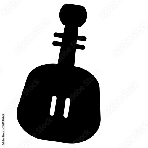 Audio Cello Fiddler Glyph icon