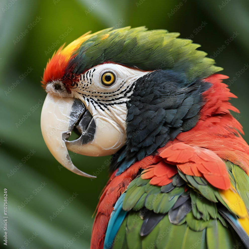 Obraz premium Vertical closeup shot of a colorful parrot