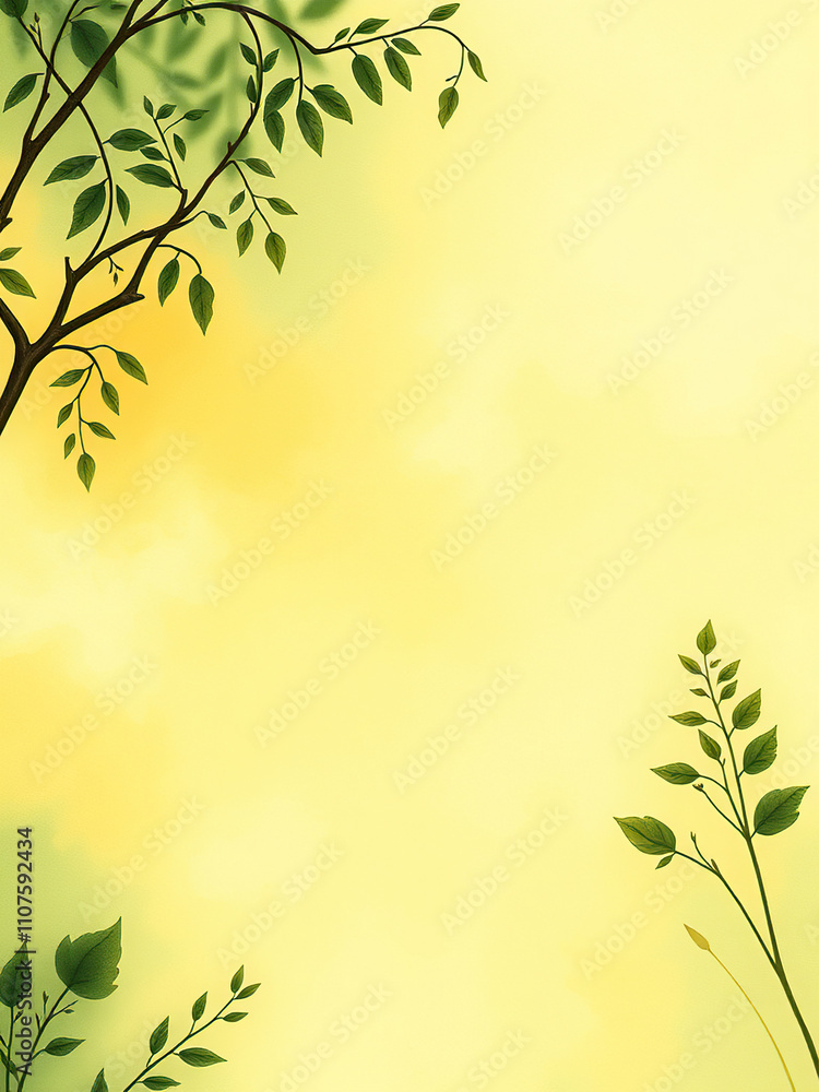 Muted yellow and green watercolor background with subtle texture and natural elements, vintage, texture, organic, natural Muted yellow and green watercolor background with subtle texture and natural elements, vintage, texture, organic, natural