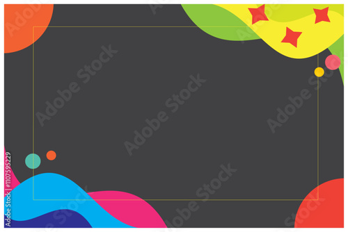 Modern colorful frame background template