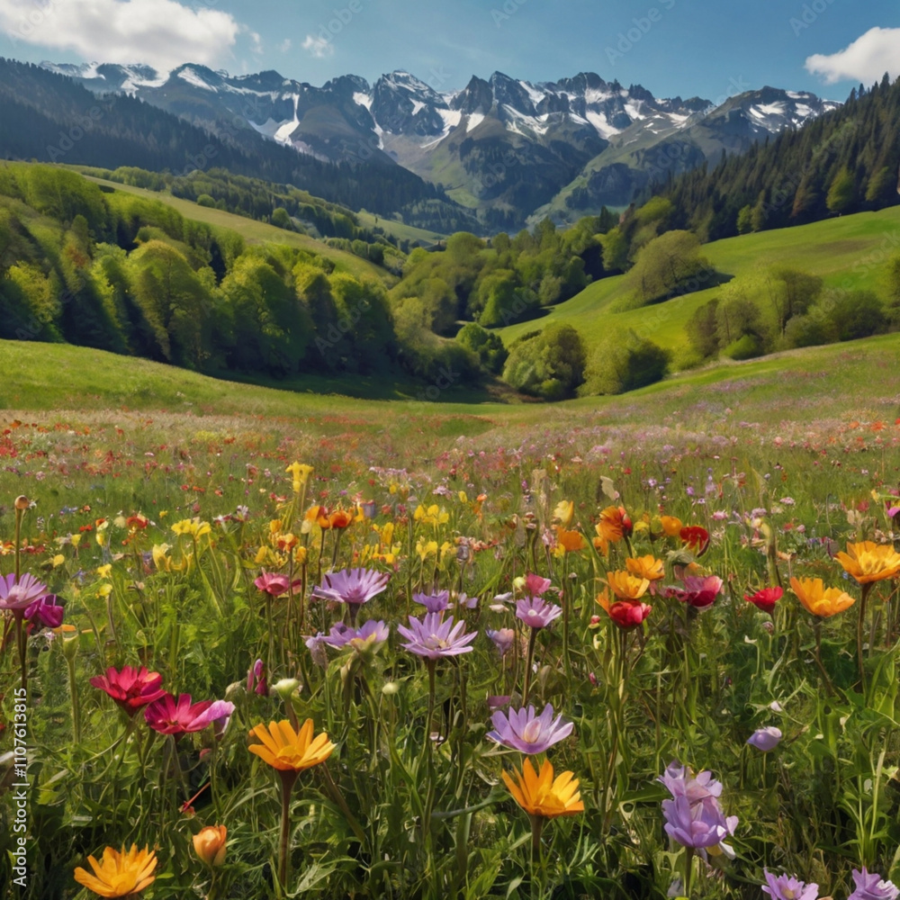 Fototapeta premium meadow with flowers