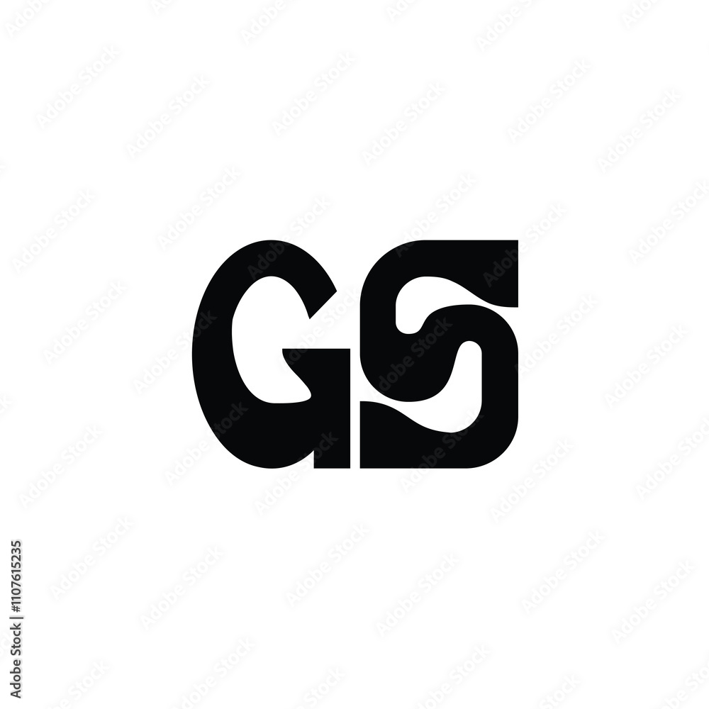 GS monogram logo design letter text name symbol monochrome logotype alphabet character simple logo GS monogram logo design letter text name symbol monochrome logotype alphabet character simple logo