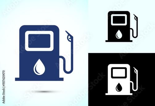 Fuelling sign icon design illustration, fuel icon for apps and websites