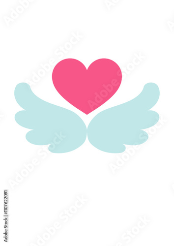 ハートと羽