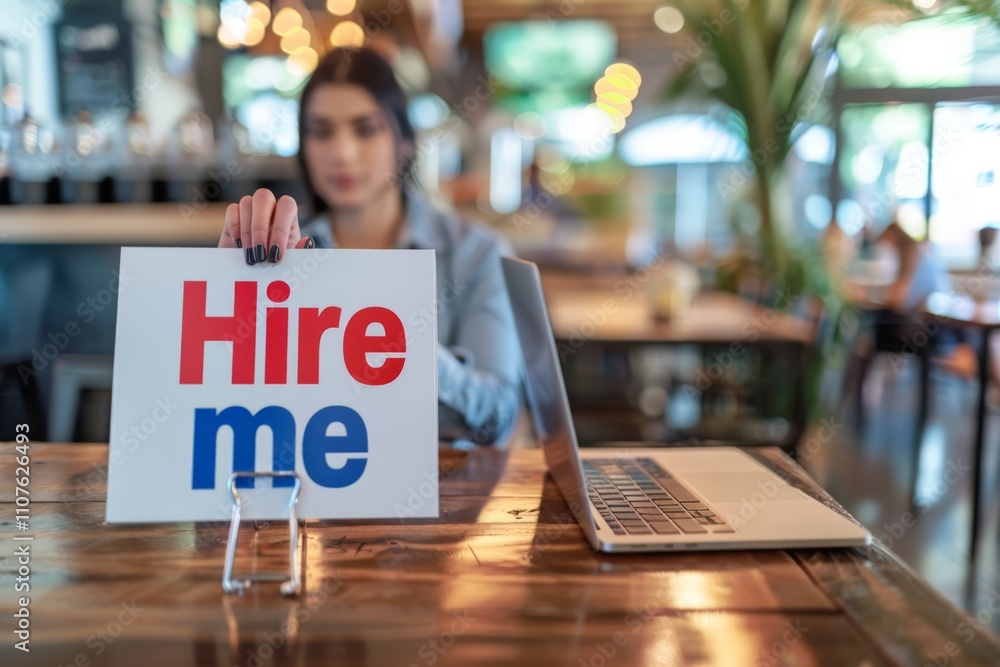 Fototapeta premium Job Seeker Holding 