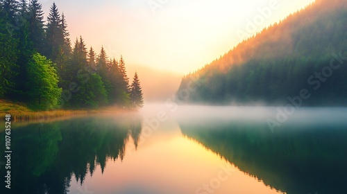 Wallpaper Mural sunrise over the river Torontodigital.ca