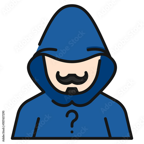 Cyber Crime Icons Pack,Anonymous Filled Line Icon