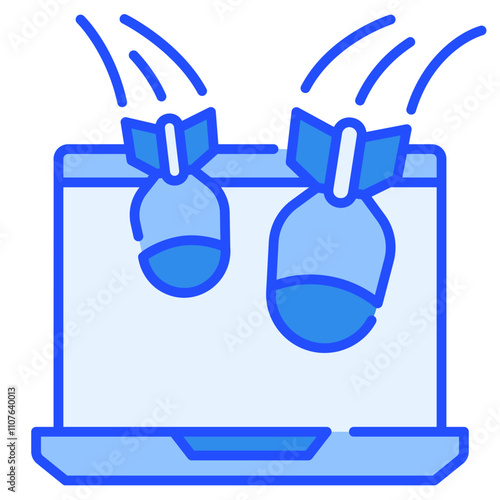 Cyber Crime Icons Pack,DDOS Blue Icon