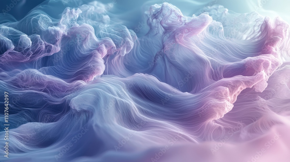 Fototapeta premium Ethereal Swirls of Colorful Textures in Fluid Motion
