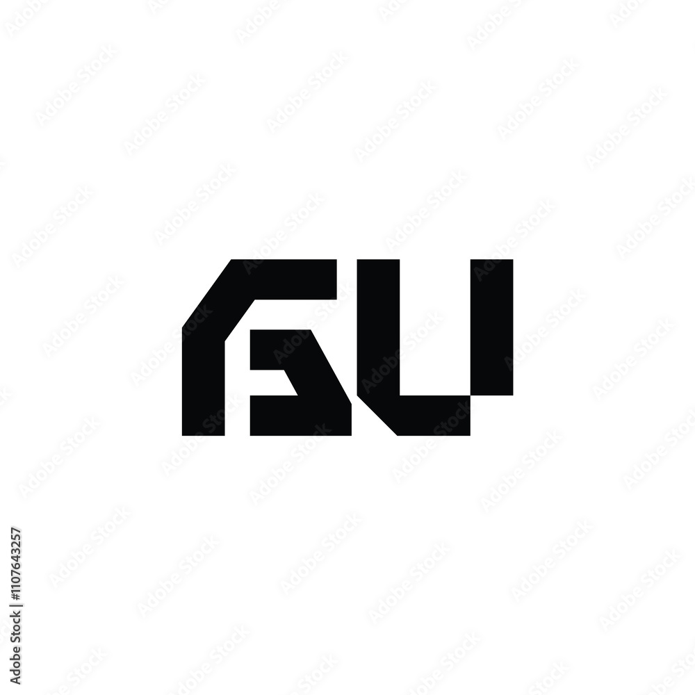 GU monogram logo design letter text name symbol monochrome logotype alphabet character simple logo GU monogram logo design letter text name symbol monochrome logotype alphabet character simple logo