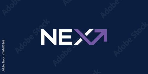 Simple Next Wordmark Logo Design Template.