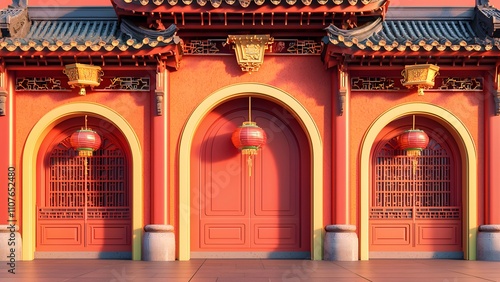 Chinese traditional ancient building gatehouse