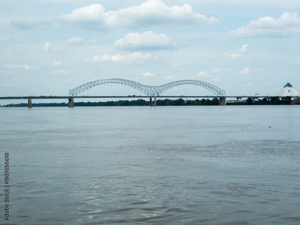Obraz premium Bridge over the Mississippi River