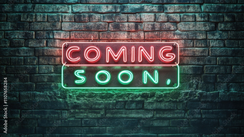 Fototapeta premium A retro-style neon sign reading 