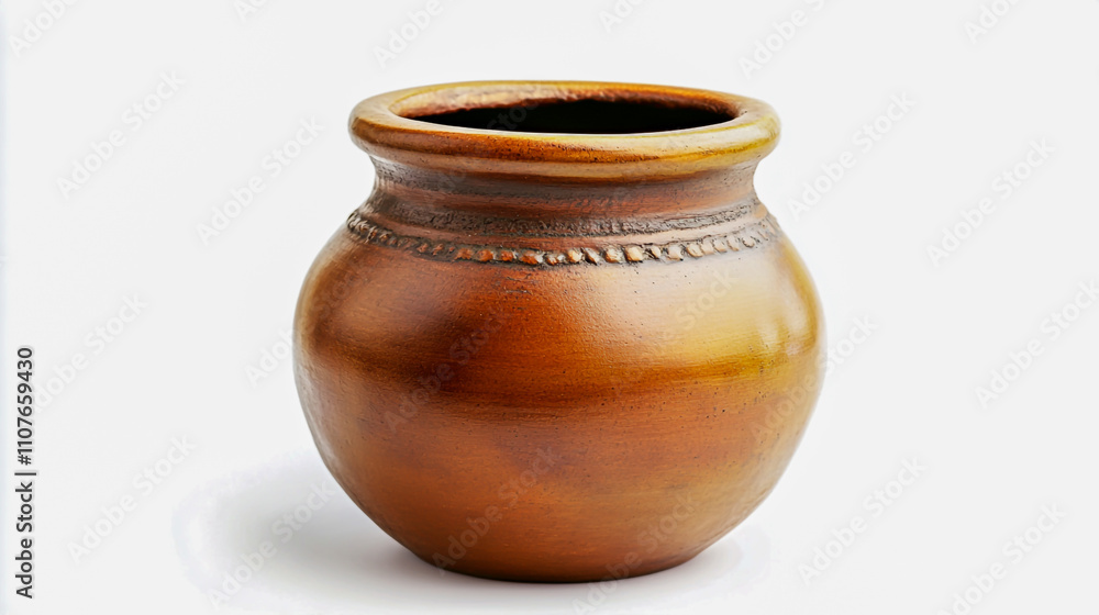 a nice wood made vase on a table isolated on a white background a nice wood made vase on a table isolated on a white background