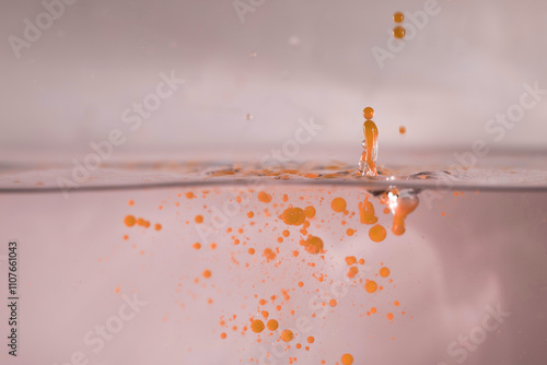 farbe tropfen wasser orange photo