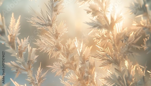 Eisblumen an einem Fenster photo