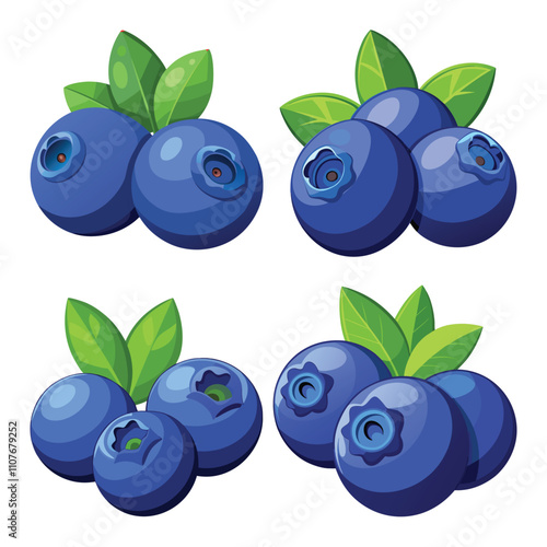 Blueberries with cartoon style vol-5