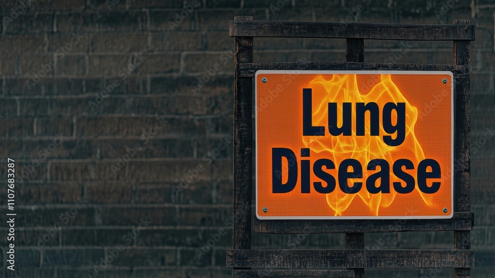 Obraz premium A bright orange warning sign with 