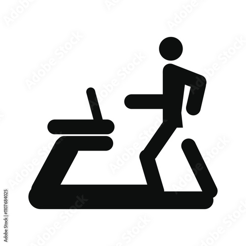 treadmill icon logo design template