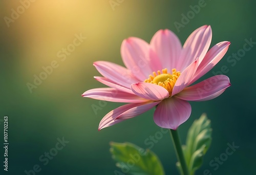 Pink Flower Blooming in Spring Sunshine Outdoors