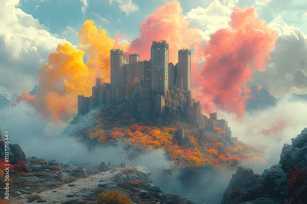 This portrait captures a fortress wall under attack, where each stone impact results in explosions of debris, vividly dramatic details conveying the intensity of the siege.
This portrait captures a fortress wall under attack, where each stone impact results in explosions of debris, vividly dramatic details conveying the intensity of the siege.