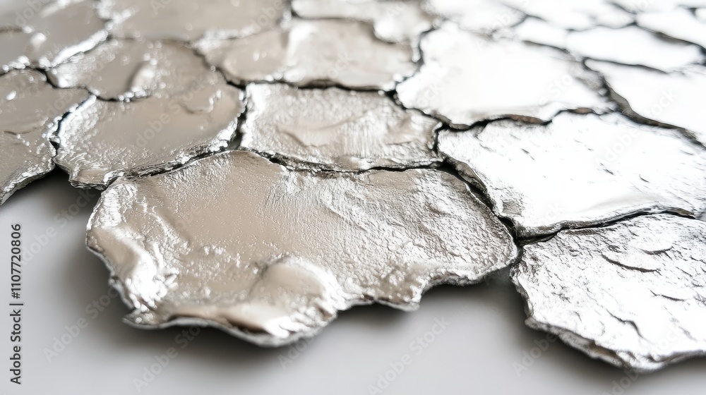 Fototapeta premium Abstract metallic surface with unique texture and patterns