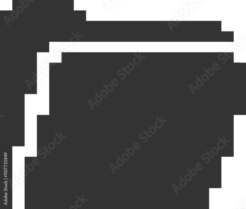 Pixel art document folder icon, 8 bit style.