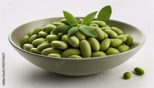 Wallpaper Mural Bowl vegetable food bean on the white background Torontodigital.ca